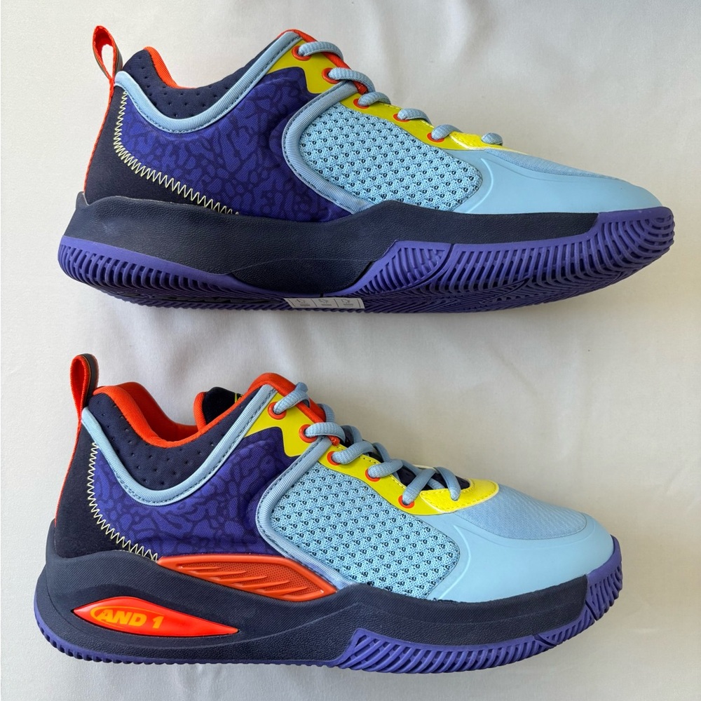 AND1 Delta TPR Men’s Basketball Shoes Bright Neon Colorful Size 9 NEW in Box